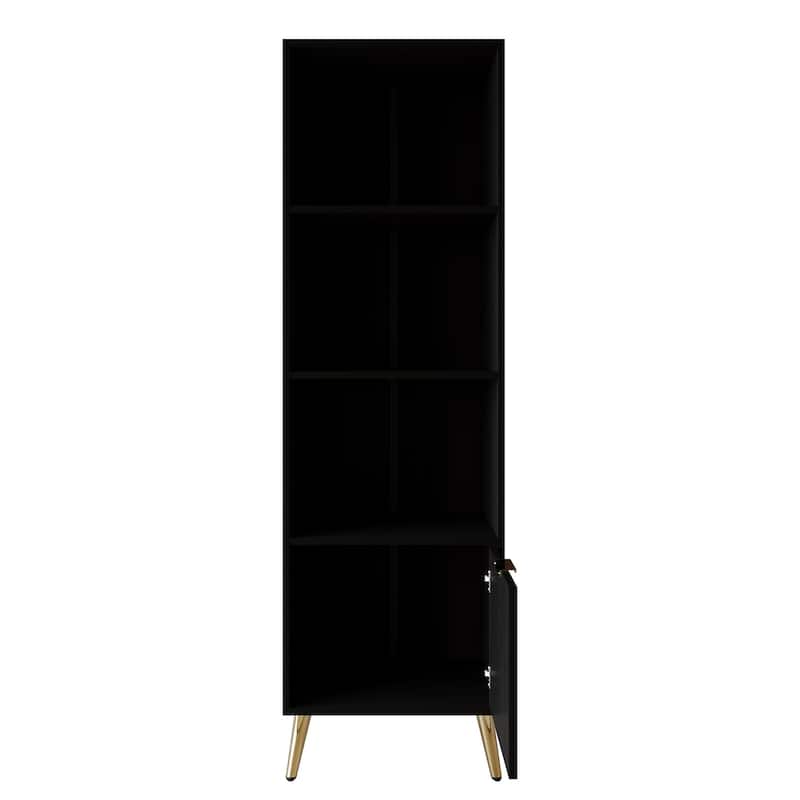 CraftPorch Elegance TV Stand Console with 2 Bookcase Living Room Set