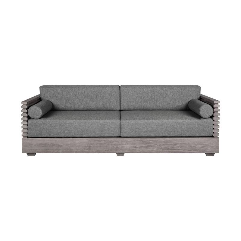 Vivid Modern Solid Wood 4 Piece Outdoor Conversation Set with Olefin Cushions