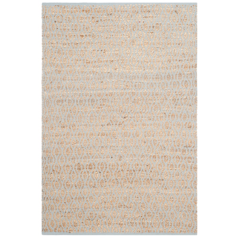 SAFAVIEH Handmade Cape Cod Evelijn Coastal Jute Rug - 4' x 6' - Silver/Natural