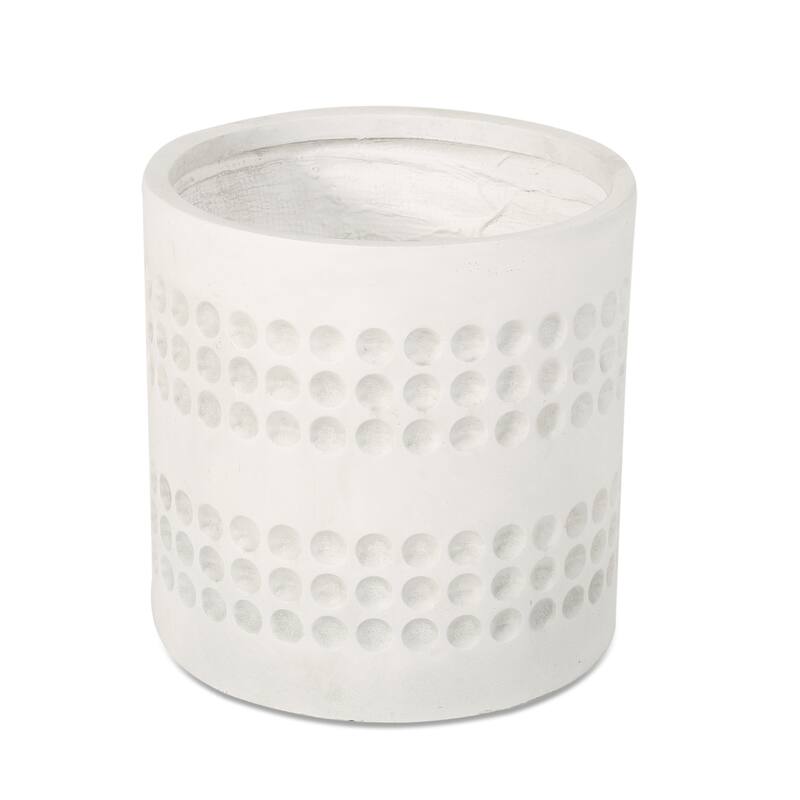 Handmade Round Planter, Unique dot Design for holding flowers herbs