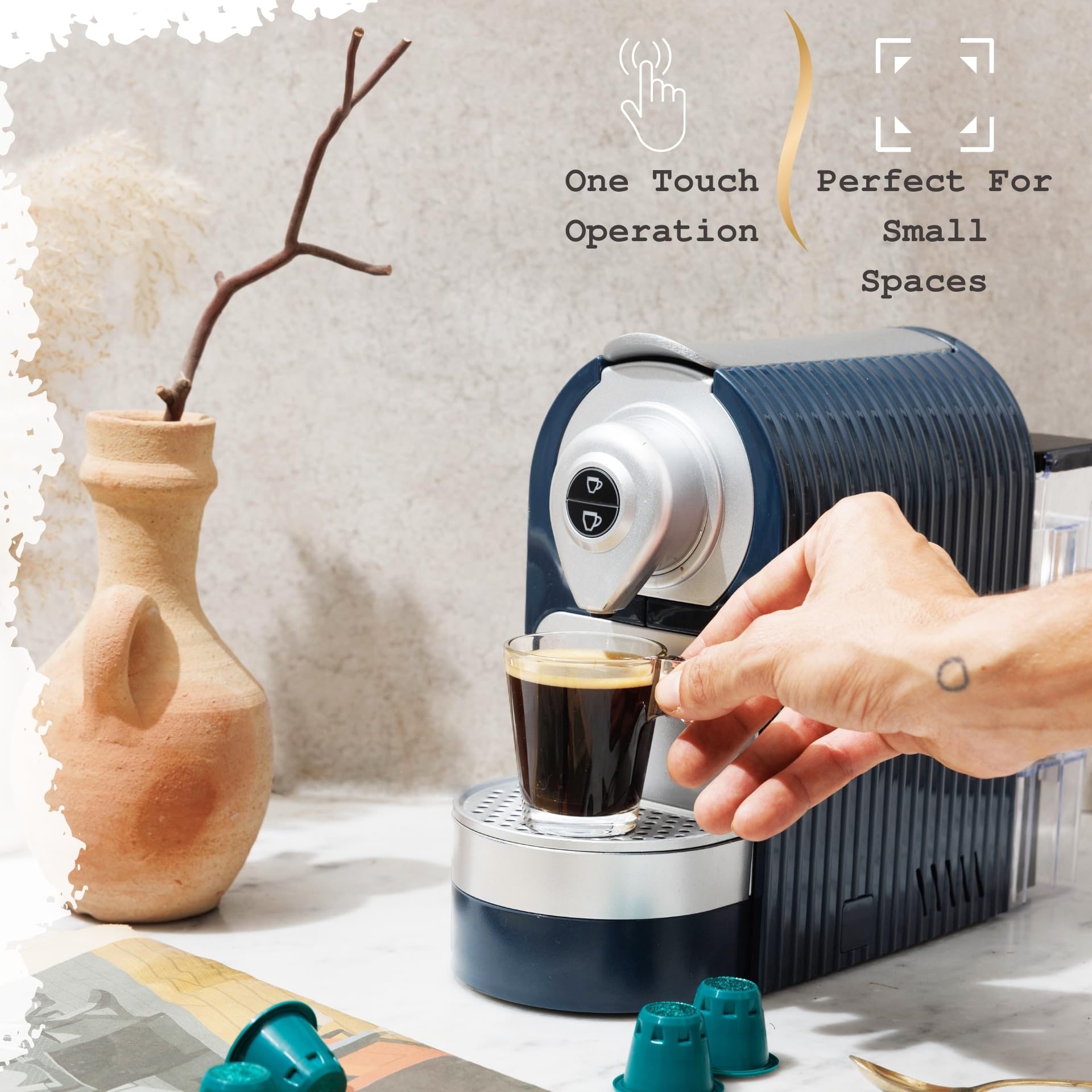 Espresso Machine for Nespresso Compatible Capsule Single Serve Coffee Maker Programmable Premium Italian 19 Bar High Pressure Bed Bath Beyond 40376926