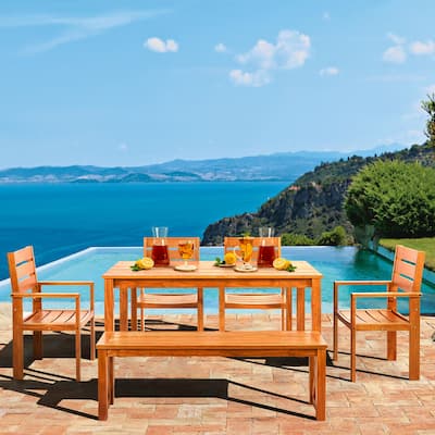 EROMMY Patio Dining Set, Premium Outdoor Rectangle Furniture for Backyard, Porch, Lawn and Garden