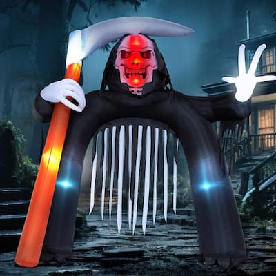 10.5 FT Halloween Inflatable Grim Reaper Archway