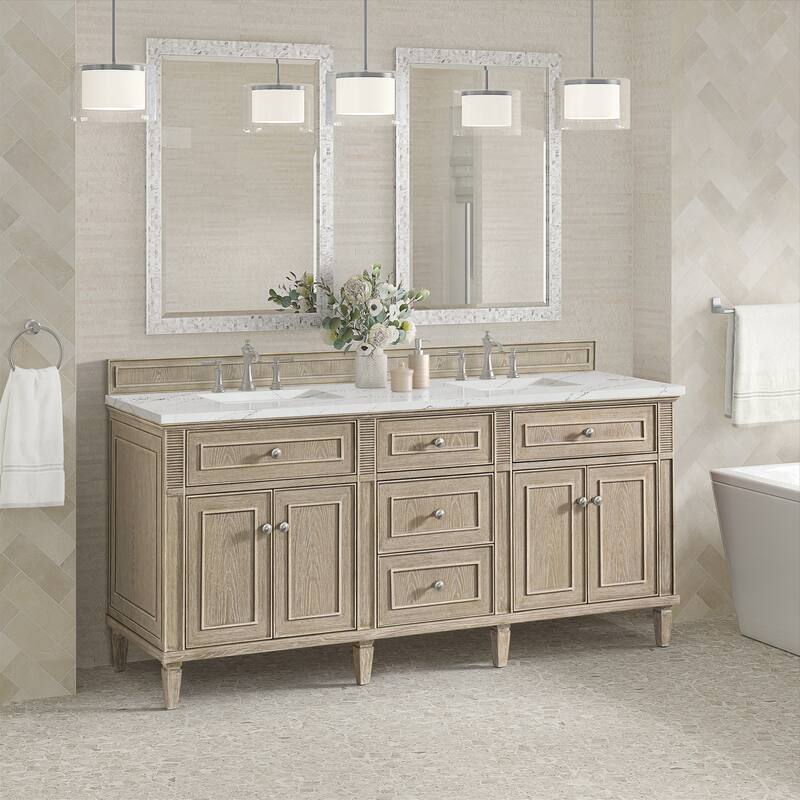 James Martin Vanities 424-V72-3ENC Lorelai 72" Double Basin Wood