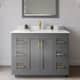 Option Dark Gray / White Quartz Top / Brushed Gold