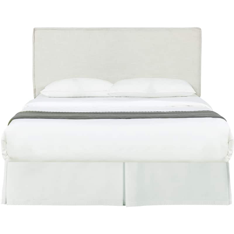 Gemma Sand Upholstered Headboard with Flange Details