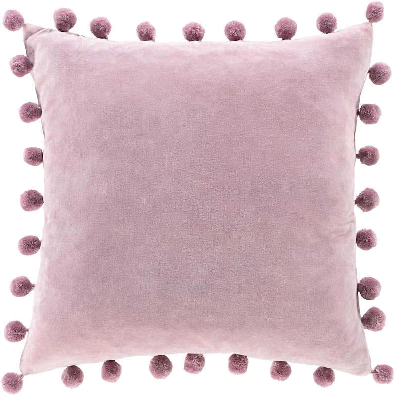 Sophus Cotton Velvet Pom Pom Throw Pillow