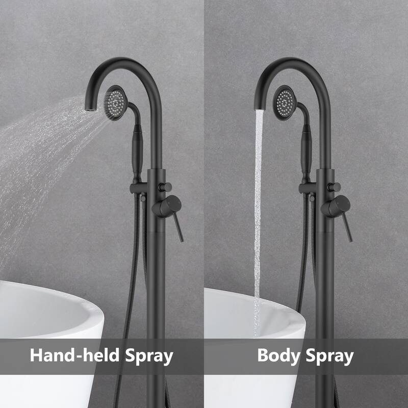 Freestanding Claw Foot BathTub Faucet with Handheld Shower Tub Filler