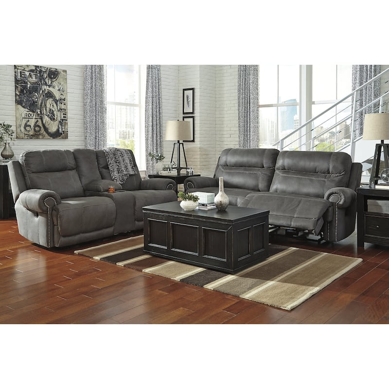 Signature Design by Ashley Austere Gray 2-Piece Upholstery Package - 91"W x 40"D x 42"H