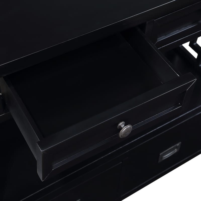 36'' Vintage Entryway Table with 4 Drawers and 1 Storage Shelf