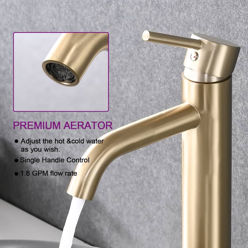 YASINU Bathroom Sink Faucet Single Handle Vessel Sink Faucet