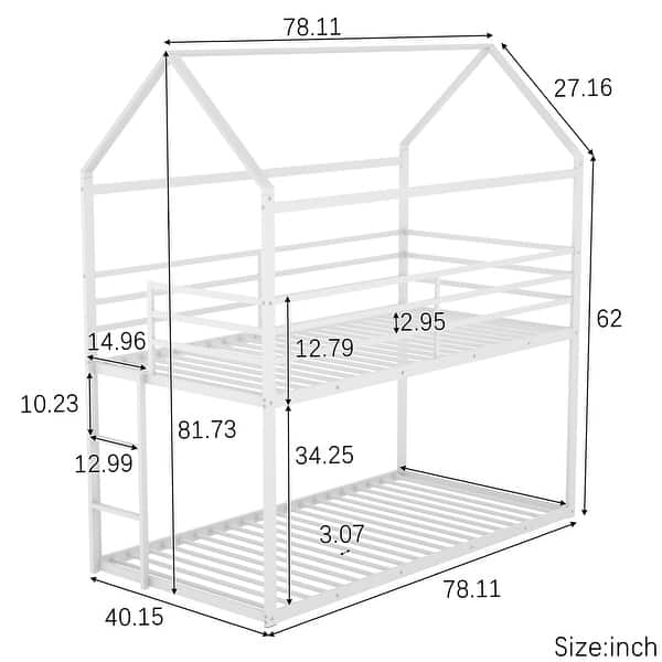 Modern House Bunk Bed Metal Bed Frame Bed Bath & Beyond 36223364