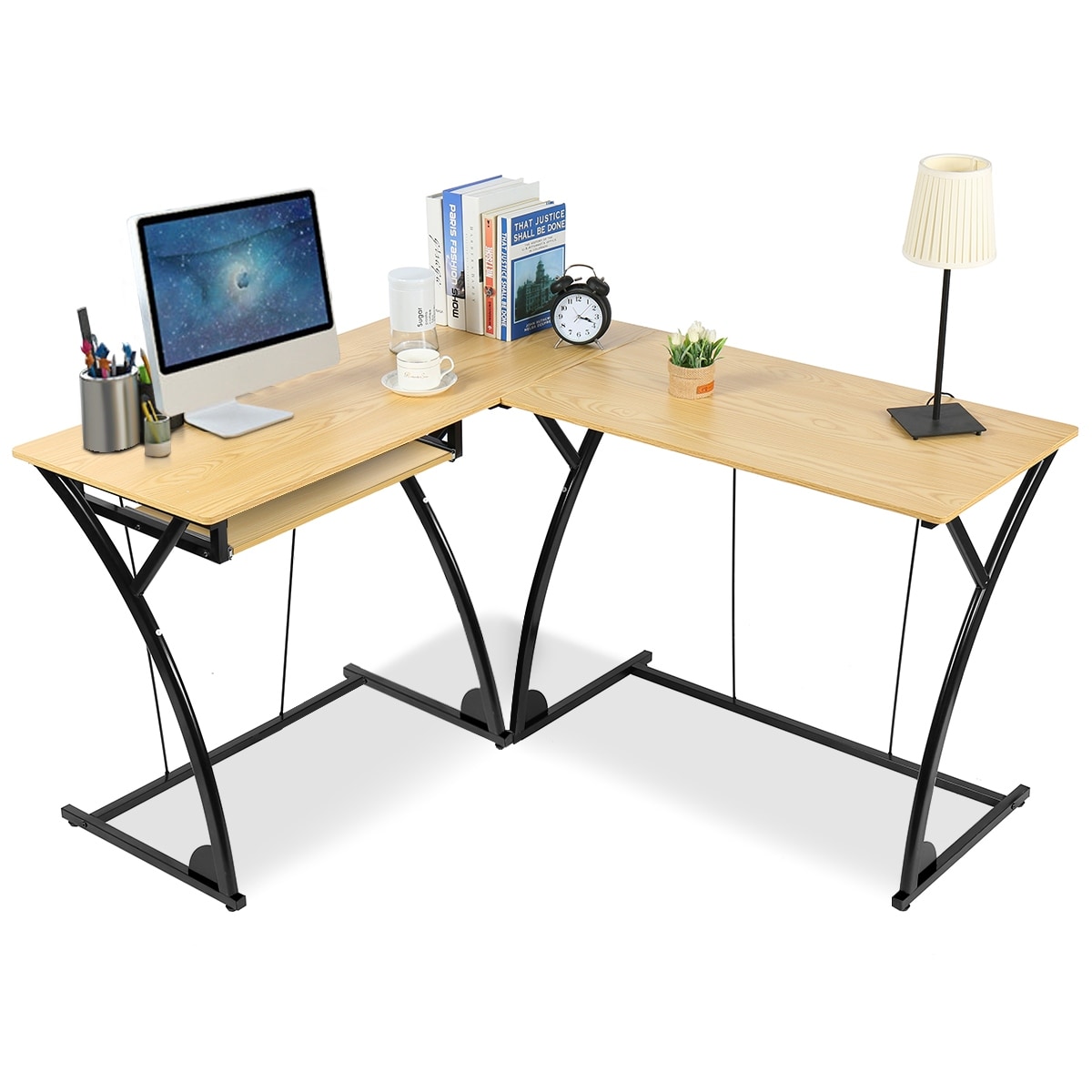 L-Shaped Desk Corner Computer Gaming Laptop Table Workstation Home - L-Shaped Desk Corner Computer Gaming Laptop Table Workstation Home