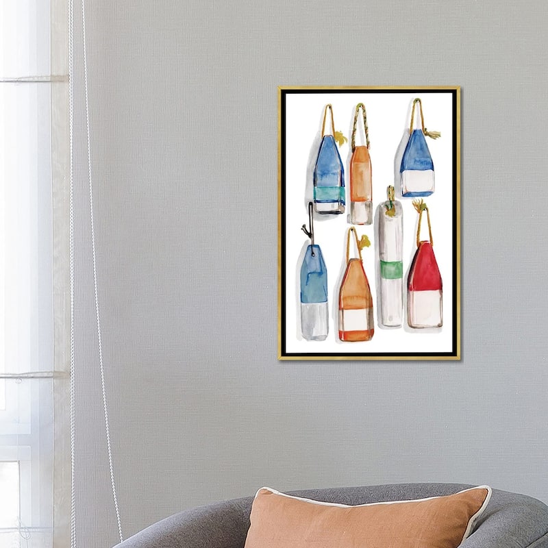 iCanvas "Watercolor Buoys I" by Jennifer Paxton Parker Framed Canvas Print