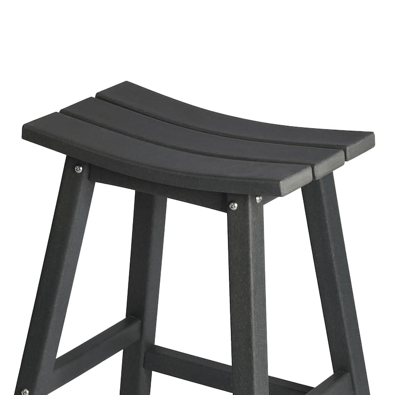 Laguna Hdpe All Weather Outdoor Patio 24" Saddle Seat Counter Stool