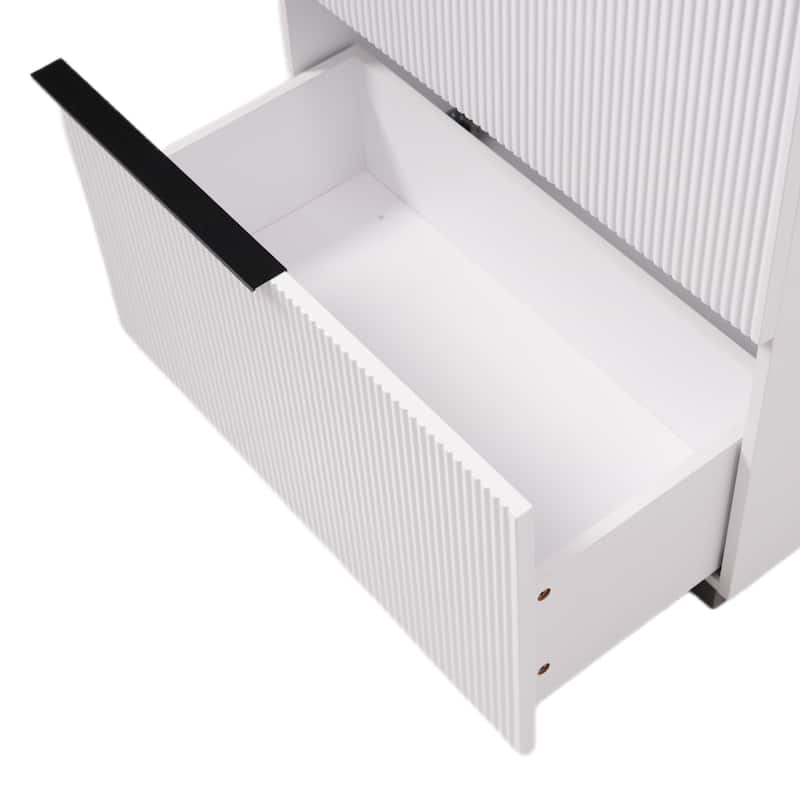 Bathroom Vanity with Ceramic Sink, Freestanding Wooden Bathroom Vanity, Bathroom Cabinet with Full-Extension Drawers