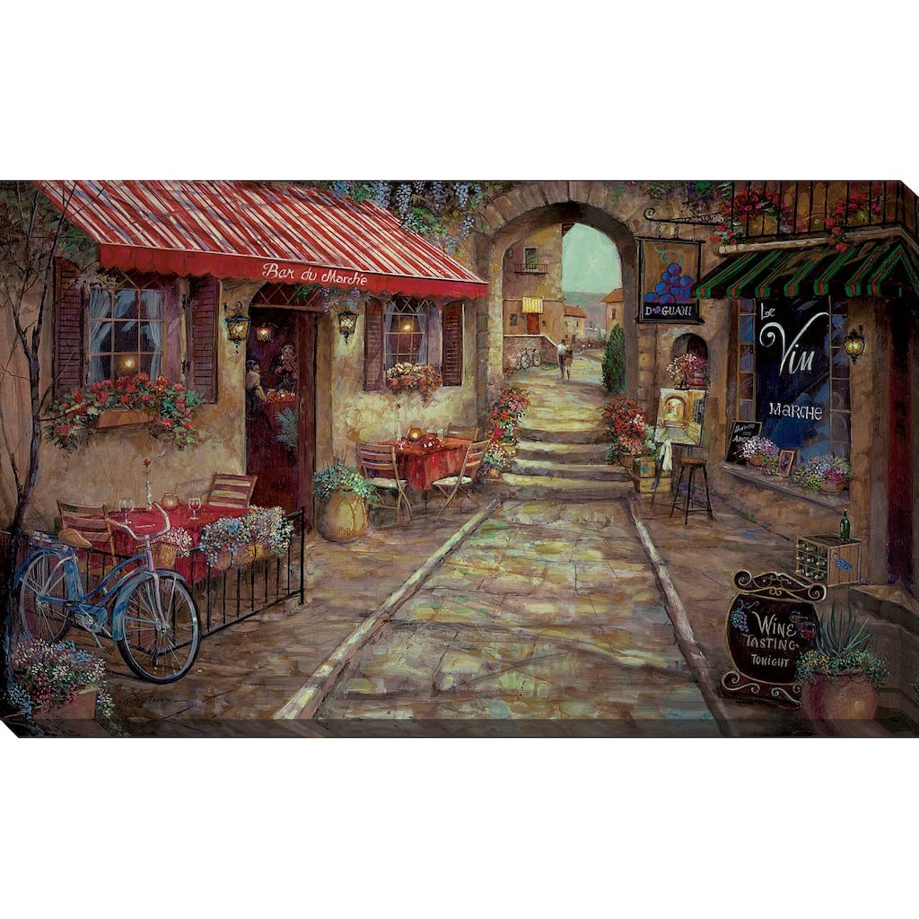 "Bar du Marche" by Ruane Manning Print on Canvas