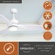 preview thumbnail 2 of 15, Curtiss 52 in. Indoor Outdoor Propeller Ceiling Fan with Wooden Blades, Dimmable LED Light Kit and Remote Control, 3 Speeds