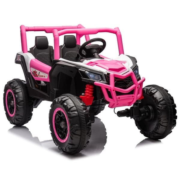 slide 2 of 39, 24V 2 Seater XL Ride On Car for Kids, Battery Powered Electric Off-Road Utv Toy, Ride On Toys with Remote Control Pink