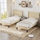preview thumbnail 15 of 27, Javlergo Set of 2 Twin Size Adjustable Headboard Kids Platform Bed Frame 8 Inch Underbed Storage No Box Spring Needed Bed Frame
