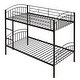 preview thumbnail 6 of 11, Twin Over Twin Metal Bunk Bed Ideal for Kids Rooms and Guest Spaces