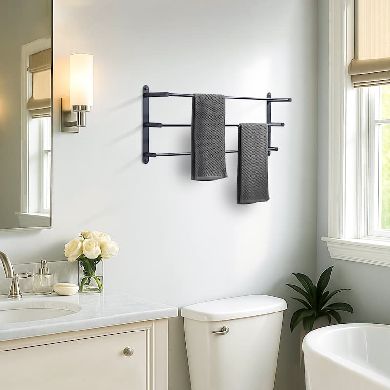 WOWOW Modern 3-Tier Wall Mounted Towel Rack