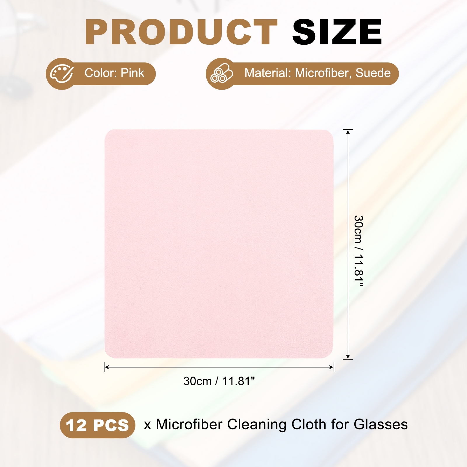 Microfiber Cleaning Cloth for Glasses, Eyeglass Cleaning Cloth for Screens Cameras Cell Phones Electronics Lenses