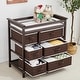 preview thumbnail 7 of 9, Baby Changing Table, Baby Changing Station Dresser with 6 Storage Drawers and Pad