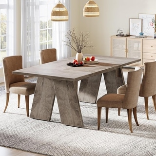 71 Inches Large Farmhouse Dining Table for 6 People - Bed Bath & Beyond ...