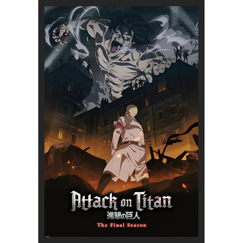 Attack on Titan - Eren Onslaught Framed Art Poster - 24 x 36 Inch
