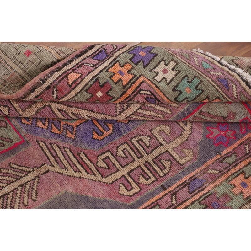 Over-Dyed Ardebil Persian Vintage Runner Rug Handmade Wool Carpet - 3'7"x 10'0"