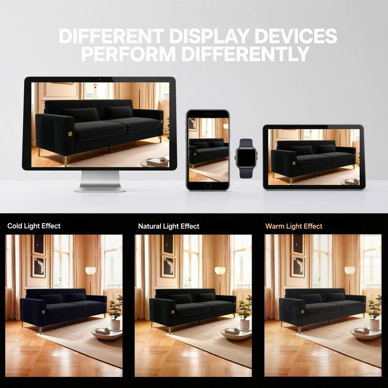 85.63" Velvet Sofa Couch with Cushions, Loveseat for Living Room, Square Armrest Upholstered Sofa with Metal Legs