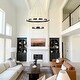 preview thumbnail 4 of 8, Rezz Black LED Wagon Wheel Two-Tier Round Large Chandelier - 33.86 in. W x 42.52 in. H x 33.86 in. D