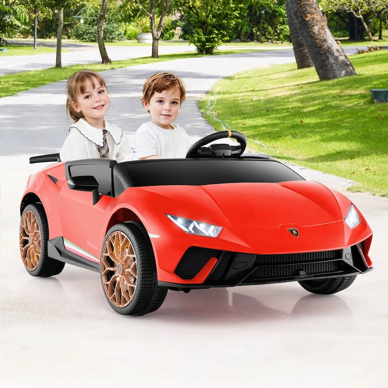 Costway 4WD 2-Seater Ride on Car, Licensed Lamborghini Kids’ Vehicles - See Details