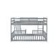 preview thumbnail 34 of 58, Solid Pine Wood Bunk Bed,Versatile Floor Fence Bunk Bed with Door,Twin Over Twin Size