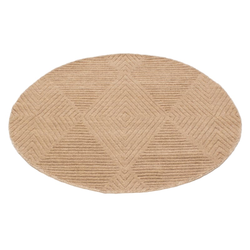 Kashkuli Gabbeh Tan Rug 4'0" x 4'0" - 4'0 x 4'0