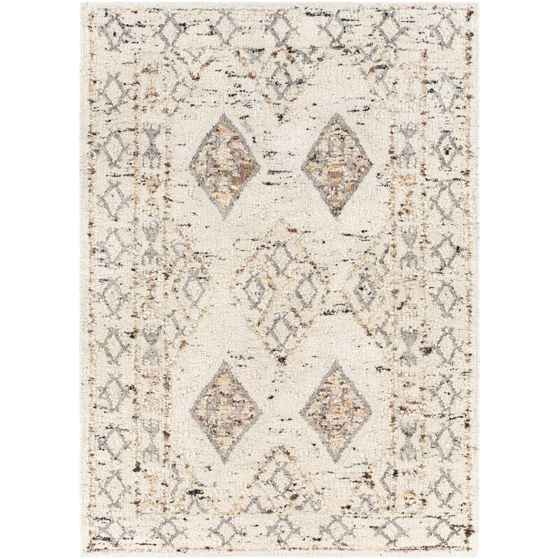 Surya Ishvi Handmade Bohemian Diamond Wool Area Rug