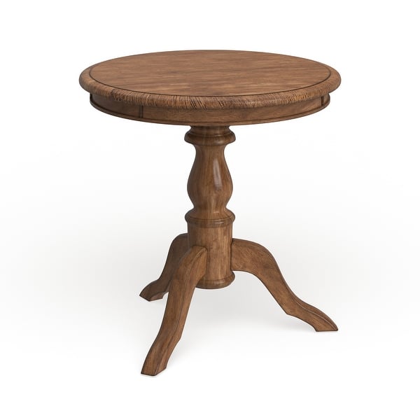 Beckett Antique Wood Pedestal Accent Table By Inspire Q Classic 26x26 Overstock 22195538