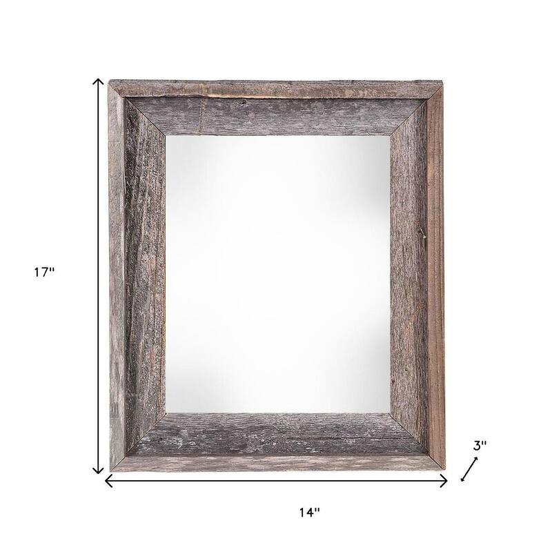 HomeRoots 11" x 14" Gray Solid Wood Hanging Picture Frame