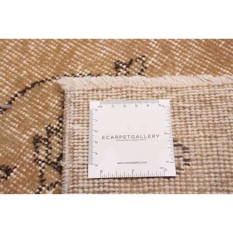 ECARPETGALLERY Hand-knotted Antalya Vintage Tan Wool Rug - 4'5 x 12'7