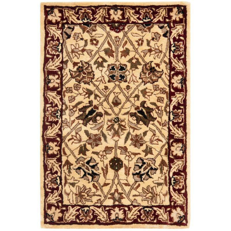 SAFAVIEH Handmade Persian Legend Filipina Traditional Oriental Wool Rug - 2'3" x 4' - Ivory/Red