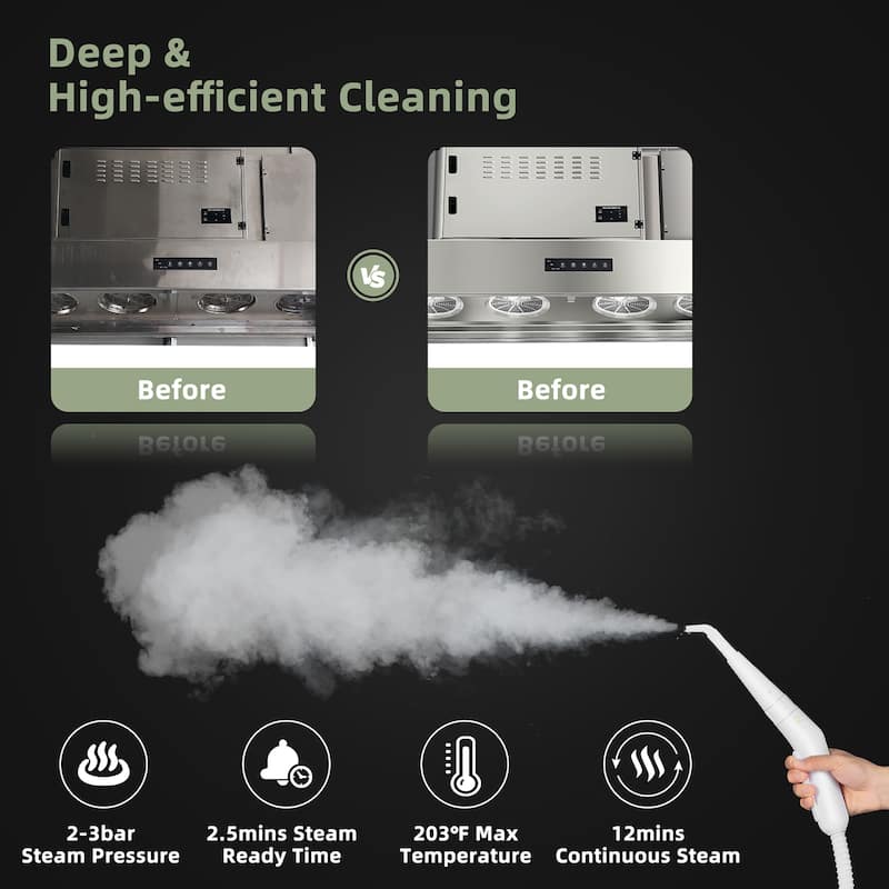 Costway 1000W Multifunction Portable Hand-held Steam Cleaner W/10 - 5.5'' x 5'' x 10''