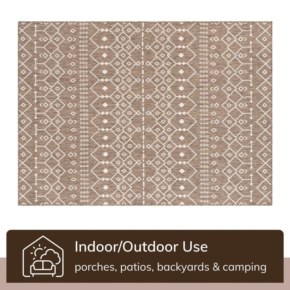 Well Woven Medusa Nord Nordic Lattice Indoor Outdoor Area Rug