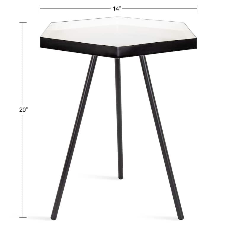 Kate and Laurel Kashvi Metal Hexagon Side Table