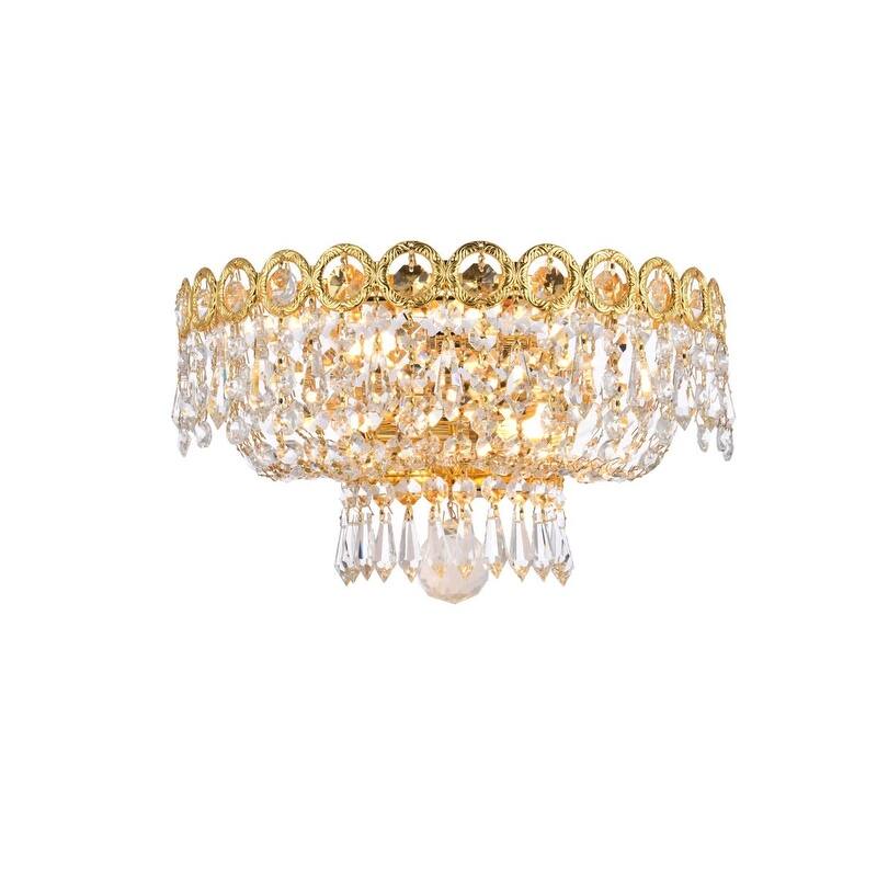 Elegant Lighting V1900W12/RC Century 2 Light 6" Tall Wall Sconce with - Gold