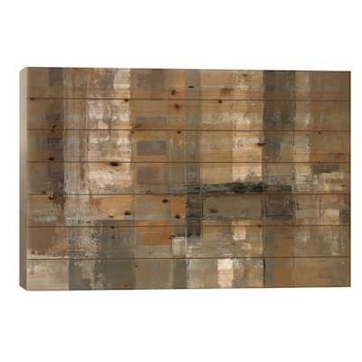One Way Street Print On Wood by Silvia Vassileva - Multi-Color
