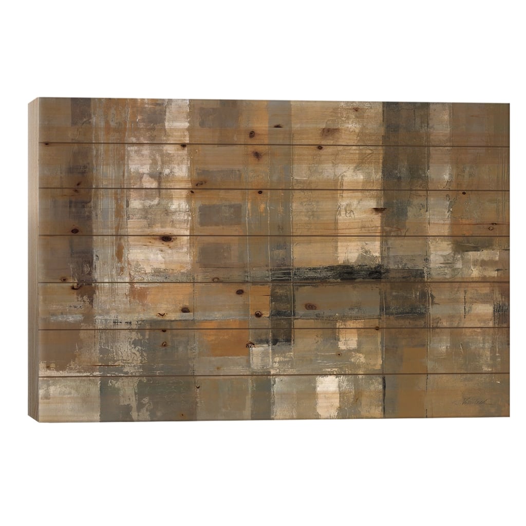 One Way Street Print On Wood by Silvia Vassileva - Multi-Color