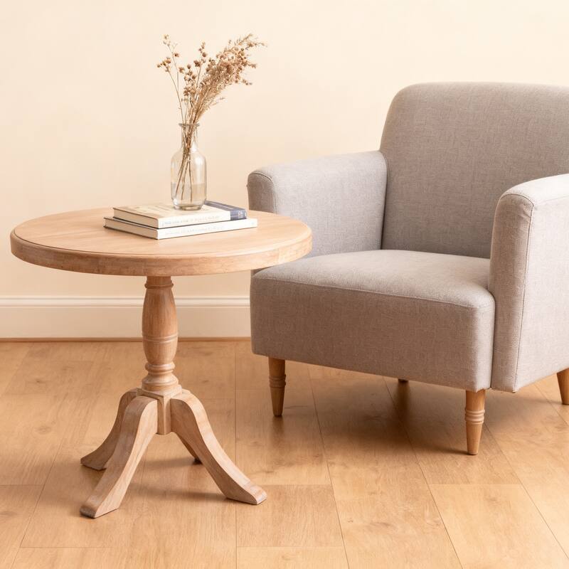 23.6'' Round Wooden End Table