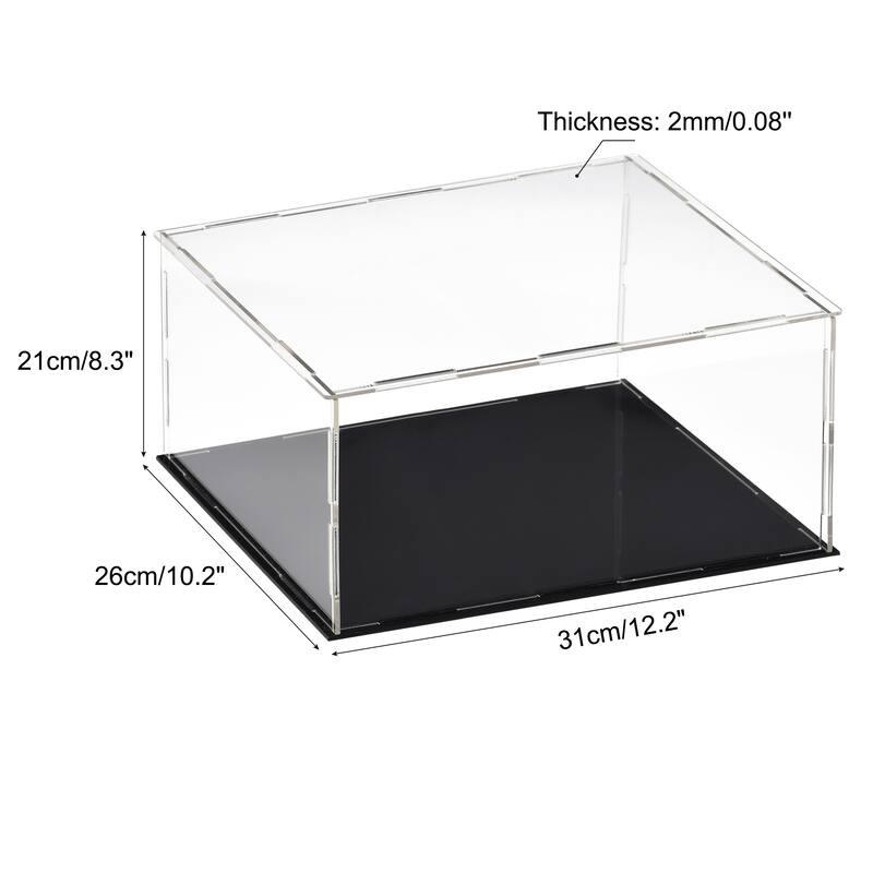 Acrylic Display Case Box Dustproof Showcase Cube Collectibles Show Box - 11.8x9.8x7.9 inch