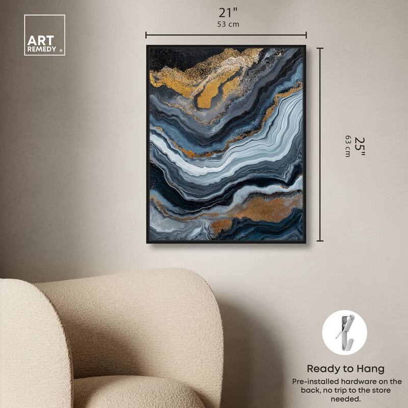 Acrylic Flow II Canvas by Art Remedy